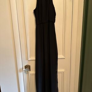 Blue Rain Black Maxi Dress